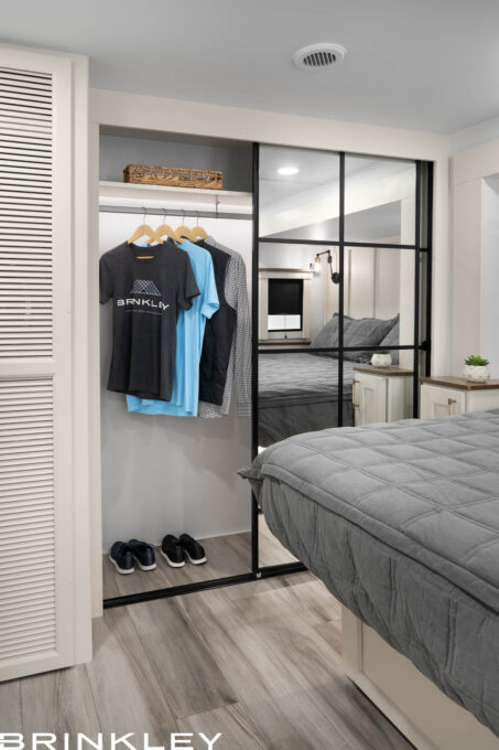 | Model R Full Profile Fifth Wheel Line 63 Model R Fifth Wheels Bedroom Closet 2027 Brinkley RV