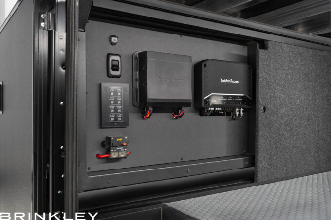 | Model R Full Profile Fifth Wheel Line 28 Model R Fifth Wheels Exterior Rockford Fosgate Audio System 2027 Brinkley RV
