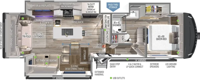 | Model Z 2900 Fifth Wheels 1585 Model Z 2900 Fifth Wheel Floorplan Brinkley RV