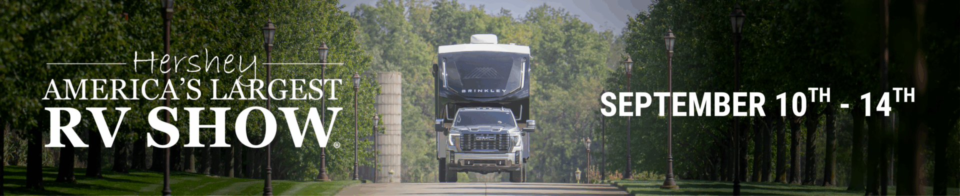 | Model Ix Travel Trailer Line 2 Hershey RV Show Webpage Header 2025