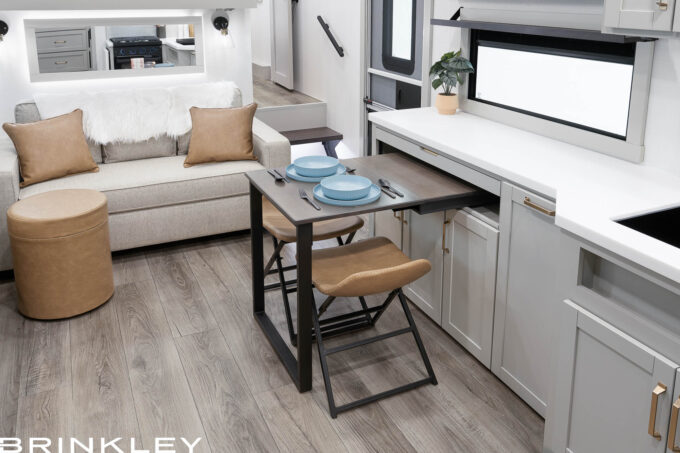 Model Z 2810 Fifth Wheels Dining Room Z Dinesk Table for 2 2026 Brinkley RV 9569 2