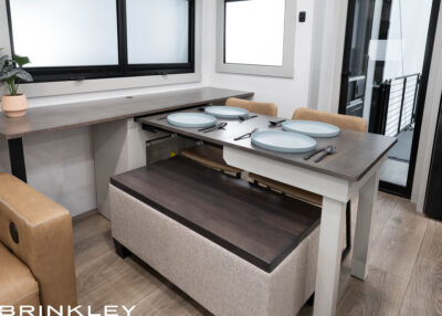 | Model Z 3420 Fifth Wheels 20 Model Z 3420 Fifth Wheels Dining Room Dinesk Table for Four with Ototman 2026 Brinkley RV 9831