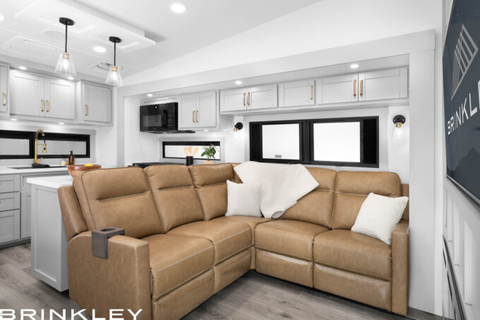 Model Z 2700 Fifth Wheels Living Room L Sofa 2026 Brinkley RV 6754