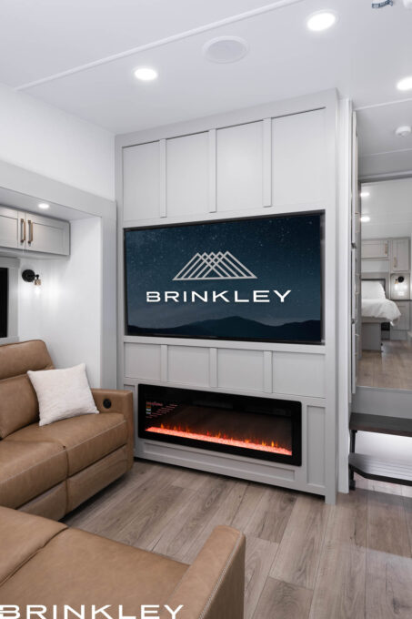Model Z 2700 Fifth Wheels Living Room TV Fireplace 2026 Brinkley RV 6782