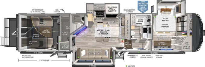 G 3500 Luxury Toy Hauler Floorplan by Brinkley RV.webp