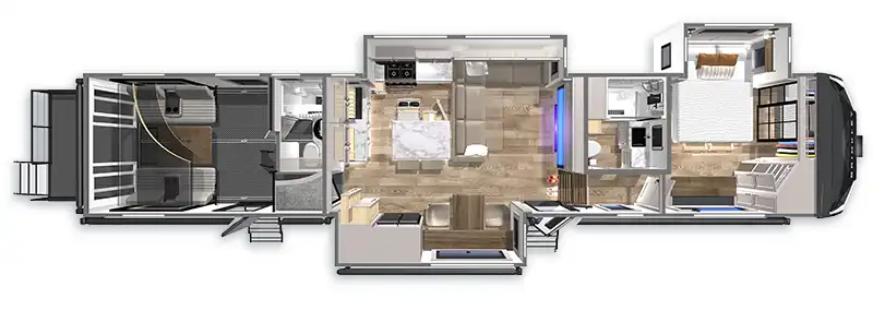 Model G 3970 Toy Hauler 2 Full Bathrooms 2025