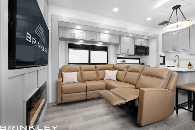 | Model G 4150 Toy Haulers 55 L-Sofa with Recliners