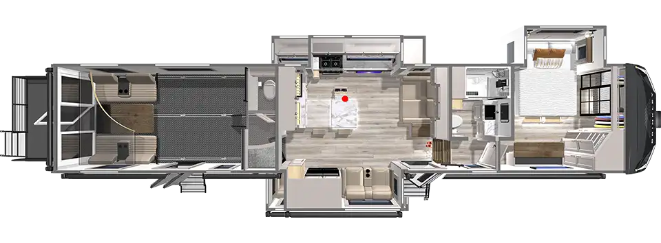 Fifth Wheel Toy Hauler with 17 foot Garage G 4120 by Brinkley RV