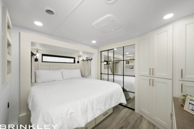 Model G 3950 Fifth Wheels Bedroom Overview 2027 Brinkley RV 6476