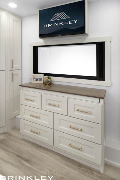 Model G 3950 Fifth Wheels Bedroom TV Dresser 2027 Brinkley RV 6367