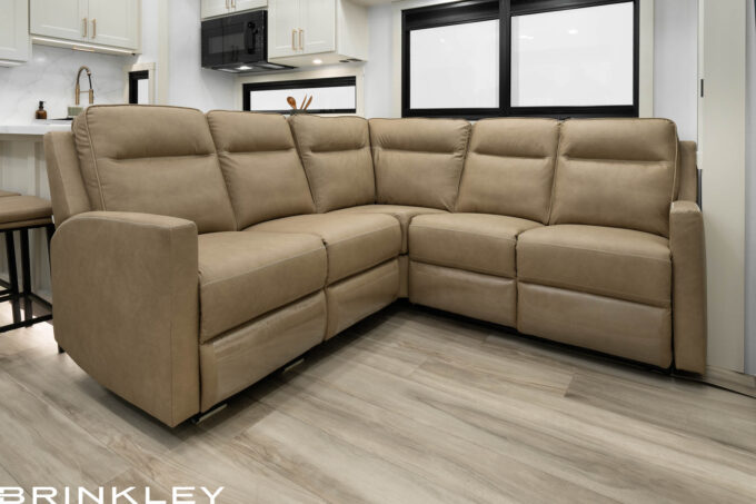 Model G 3950 Fifth Wheels Living Room L Sofa 2027 Brinkley RV 6560