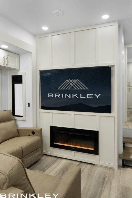 Model G 3950 Fifth Wheels Living Room TV Wall 2027 Brinkley RV 6612