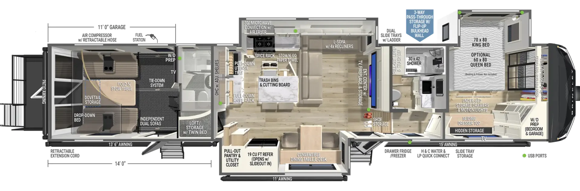 Model G 3970 Toy Haulers | Brinkley RV