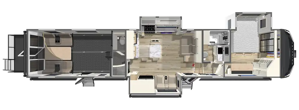 Brinkley RV Model G 4120 Toy Hauler Floorplan 2027 Fifth Wheel Toy Hauler with 17 foot Garage G 4120 by Brinkley RV