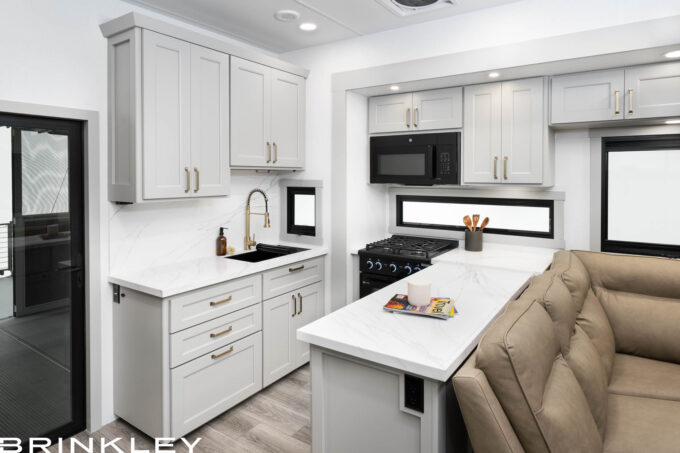 | Model Gx Fifth Wheel Toy Hauler Line 76 Model Gx 3450x Fifth Wheels Kitchen Overview 2027 Brinkley RV 6938