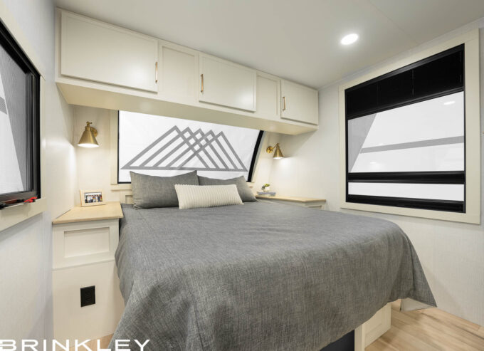 Model I 265 Travel Trailers 19 CPAP Ready Luxury Travel Trailer Bedroom