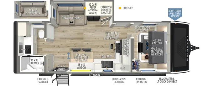 Model I 265 Travel Trailers 894 Model I 265 Luxury Travel Trailers by Brinkley RV