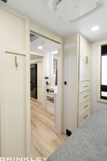 Model I 294 Travel Trailers Bedroom Bathroom View 2025 Brinkley RV 8859