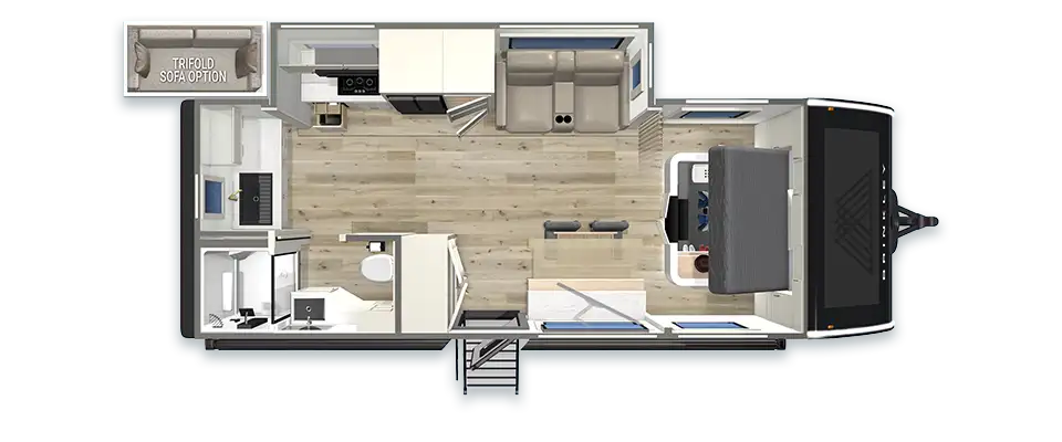 Small Luxury Travel Trailers Floorplan I 235