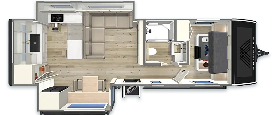 Model I 280 Travel Trailers with Family Seating by Brinkley RV