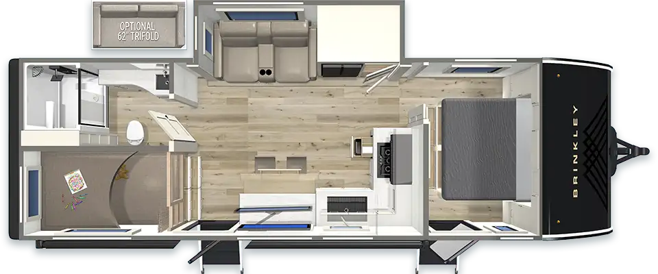 Small Lightweight Travel Trailers Floorplan Ix 24x