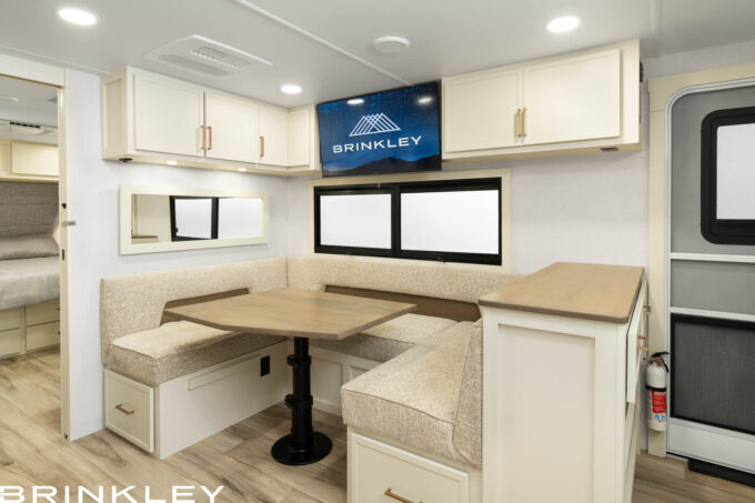 | Model I 26x Travel Trailers 19 Model Ix 26x Travel Trailers Living Room U Shaped Sleeper Dinette 2027 Brinkley RV 6494