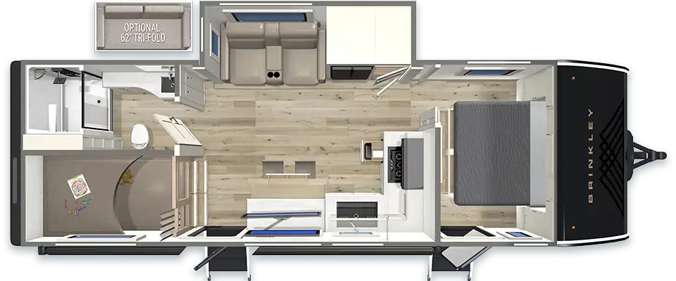 2027 Small Lightweight Travel Trailers Floorplan Ix 24x