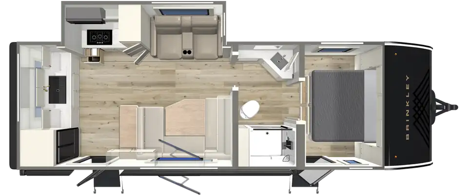 Model I 26x Lightweight Travel Trailers Brinkley RV Small Lightweight Travel Trailers Floorplan I 26x