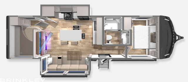 2024 Brinkley RV Model Z AAIR 295 Travel Trailer Floorplan