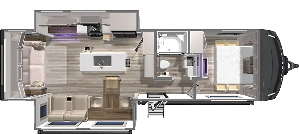 Brinkley Model Z AIR 297 Travel Trailers Floorplans