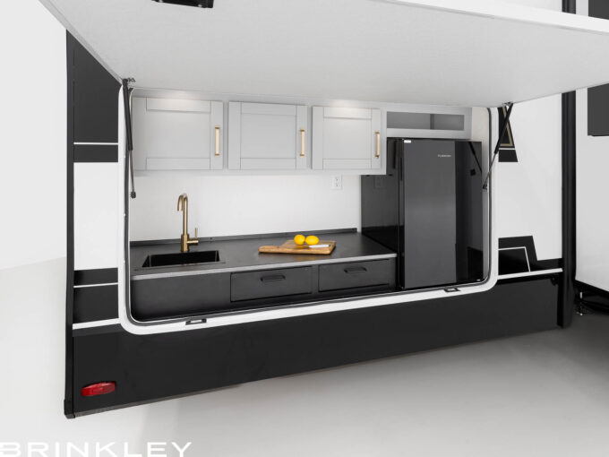 Model Z AIR 315 Travel Trailers Basement Cargo Outdoor Kitchen 2026 Brinkley RV Model Z AIR Travel Trailers 2