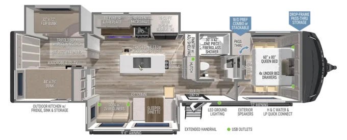 Model Z AIR 315 Luxury Travel Trailers by Brinkley RV