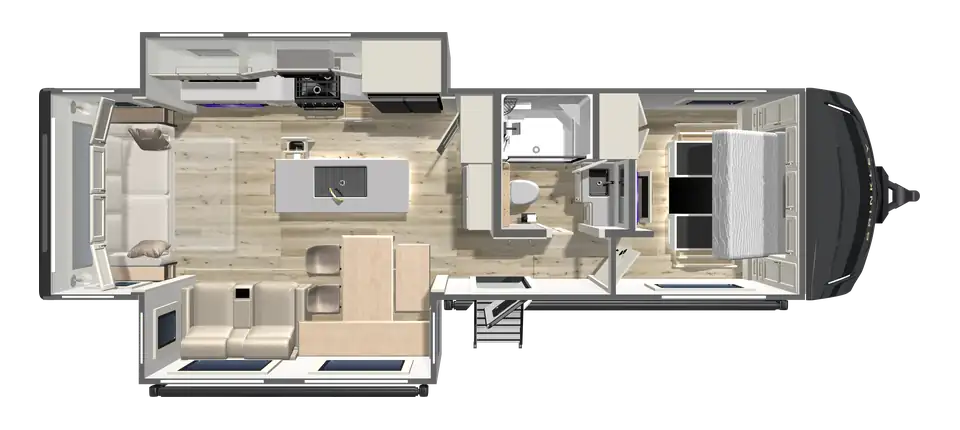 Brinkley RV Model Z AIR 297 Travel Trailer Floorplan 2027 Brinkley Model Z AIR 297 Travel Trailers Floorplans