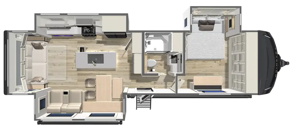 Brinkley RV Model Z AIR 310 Travel Trailer Floorplan 2027 Model Z 310 AIR Travel Trailer Floorplan