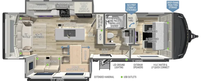 Model Z AIR 297 Luxury Travel Trailers by Brinkley RV