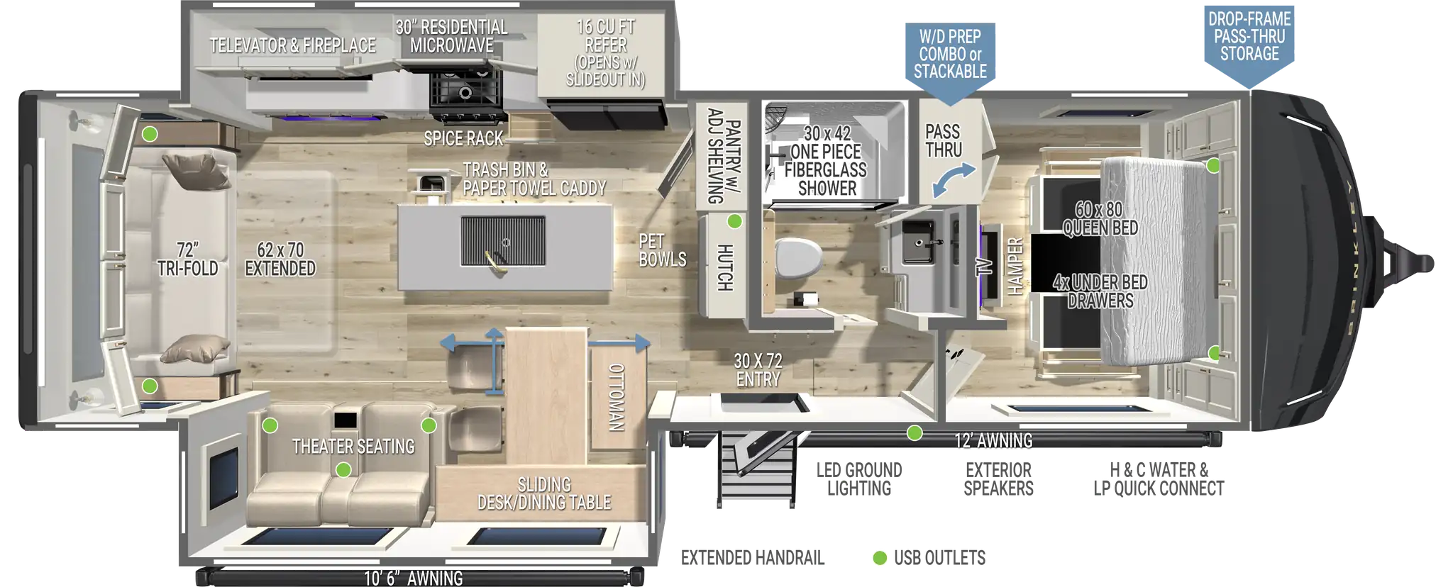 Model Z AIR 310 Luxury Travel Trailers 2027 Model Z AIR 297 Luxury Travel Trailers by Brinkley RV
