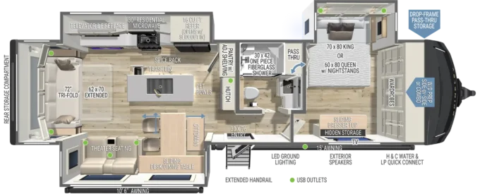 Model Z AIR 310 Luxury Travel Trailers by Brinkley RV