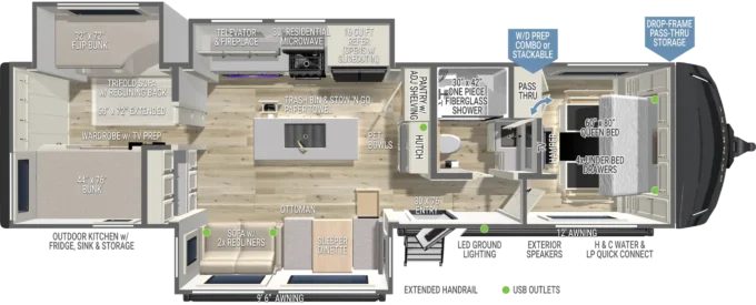 Model Z AIR 315 Luxury Travel Trailers by Brinkley RV